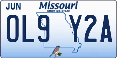 MO license plate OL9Y2A