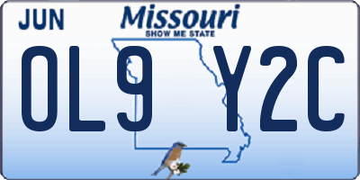 MO license plate OL9Y2C