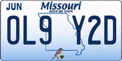 MO license plate OL9Y2D