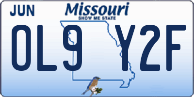 MO license plate OL9Y2F