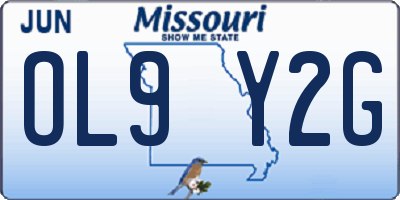 MO license plate OL9Y2G