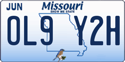 MO license plate OL9Y2H