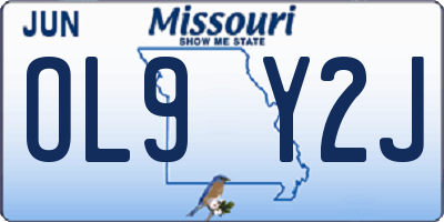 MO license plate OL9Y2J