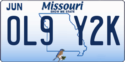 MO license plate OL9Y2K