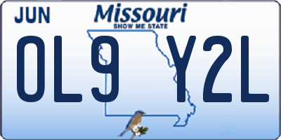 MO license plate OL9Y2L