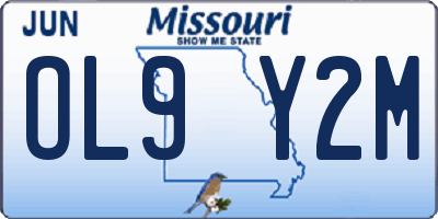 MO license plate OL9Y2M