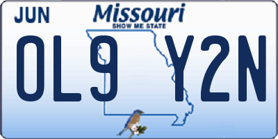 MO license plate OL9Y2N