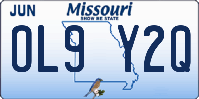 MO license plate OL9Y2Q