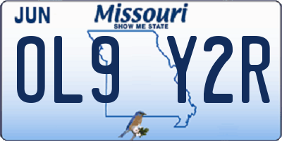 MO license plate OL9Y2R