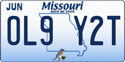 MO license plate OL9Y2T