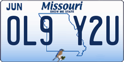 MO license plate OL9Y2U