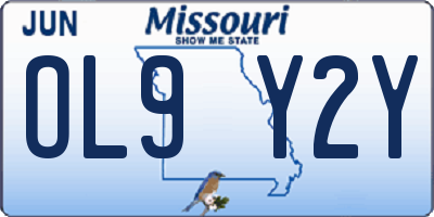 MO license plate OL9Y2Y