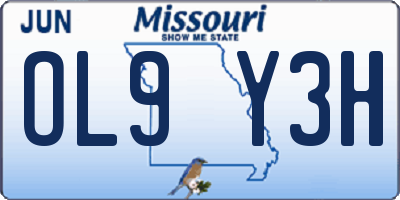 MO license plate OL9Y3H