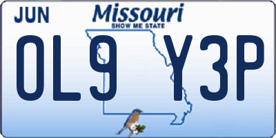 MO license plate OL9Y3P