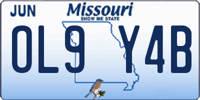 MO license plate OL9Y4B