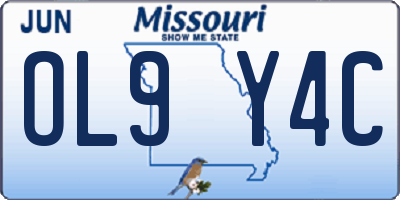 MO license plate OL9Y4C