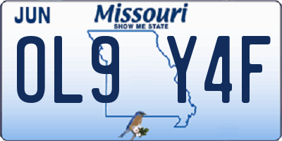 MO license plate OL9Y4F