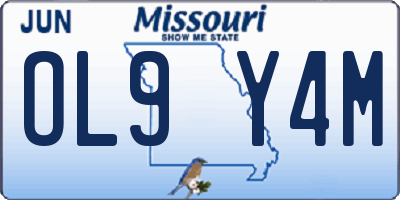 MO license plate OL9Y4M