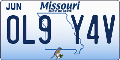 MO license plate OL9Y4V