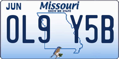 MO license plate OL9Y5B