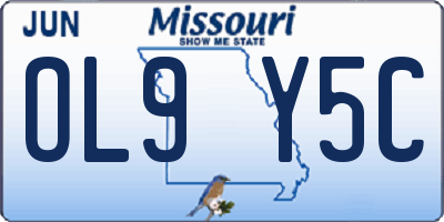 MO license plate OL9Y5C