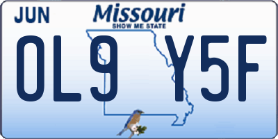 MO license plate OL9Y5F