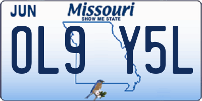 MO license plate OL9Y5L