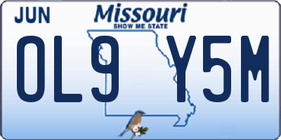 MO license plate OL9Y5M