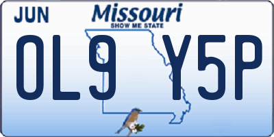 MO license plate OL9Y5P