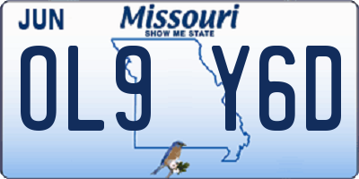 MO license plate OL9Y6D