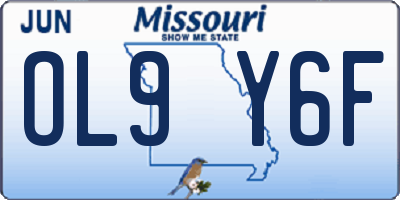 MO license plate OL9Y6F