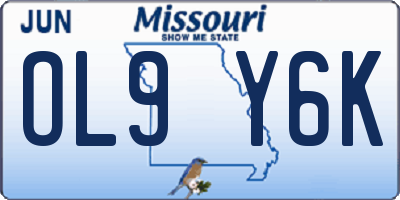 MO license plate OL9Y6K