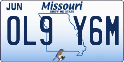 MO license plate OL9Y6M