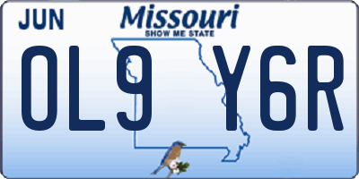 MO license plate OL9Y6R