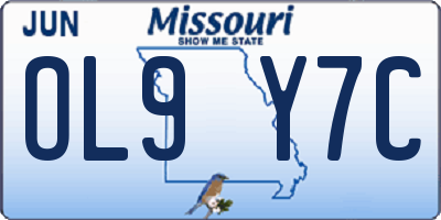 MO license plate OL9Y7C