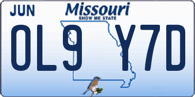 MO license plate OL9Y7D