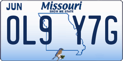 MO license plate OL9Y7G