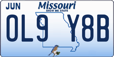 MO license plate OL9Y8B