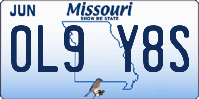 MO license plate OL9Y8S