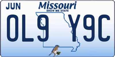 MO license plate OL9Y9C