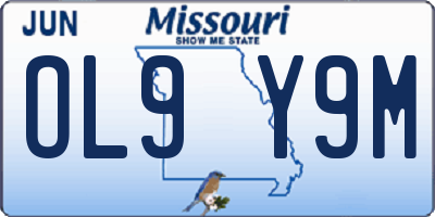MO license plate OL9Y9M