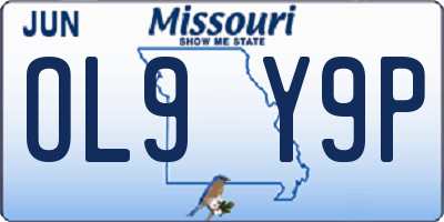 MO license plate OL9Y9P