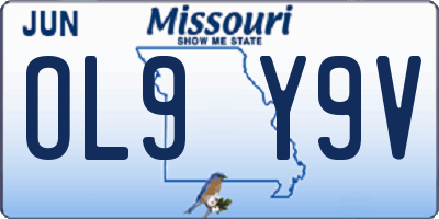 MO license plate OL9Y9V