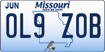 MO license plate OL9Z0B