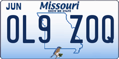 MO license plate OL9Z0Q