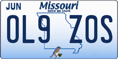 MO license plate OL9Z0S