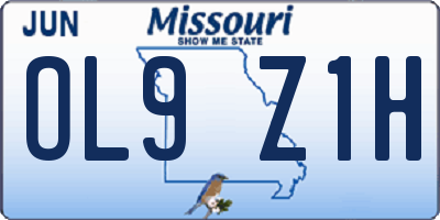 MO license plate OL9Z1H