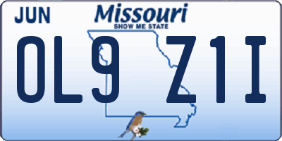 MO license plate OL9Z1I