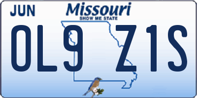 MO license plate OL9Z1S