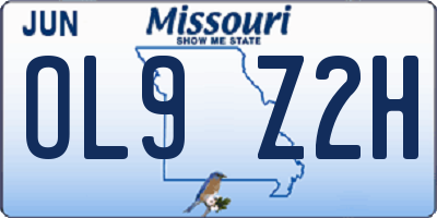 MO license plate OL9Z2H